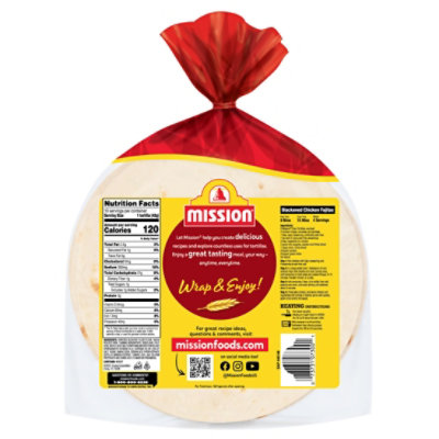 Mission Tortillas Flour Fajita Grande Bag 10 Count - 15 Oz - Image 2