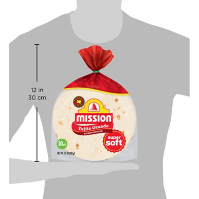 Mission Tortillas Flour Fajita Grande Bag 10 Count - 15 Oz - Image 5