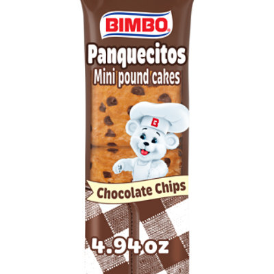 Bimbo Panquecitos Chocolate Chip Mini Pound Cakes - 2 - 4.94 Oz
