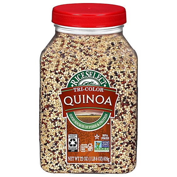 RiceSelect Quinoa Gluten Free Tricolor Jar - 22 Oz