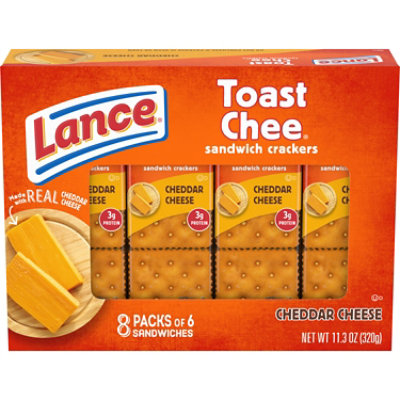 Lance ToastChee Cheddar Sandwich Crackers - 8 Ct - 1.41 Oz - Image 1