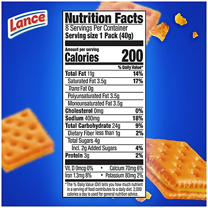 Lance Toast Chee Crackers Sandwich Cheese - 8 Count - Image 4