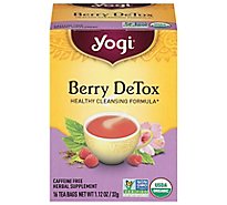 Yogi Herbal Supplement Tea Berry DeTox 16 Count - 1.12 Oz