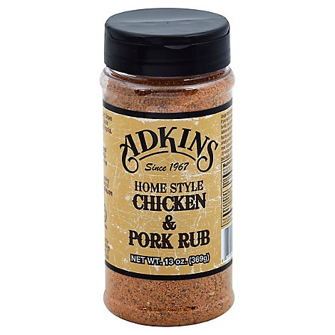 Adkins Seasoning Home Style Rub Chicken & Pork - 13 Oz