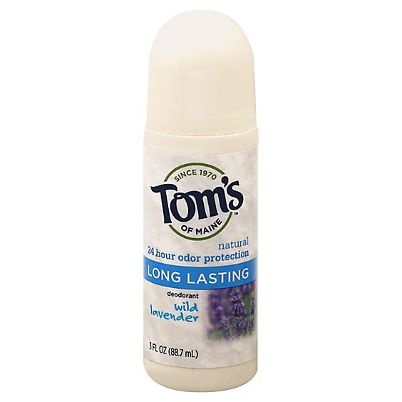 Toms Of Maine Deodorant Roll-On Long Lasting Wild Lavender - 3.0 Oz