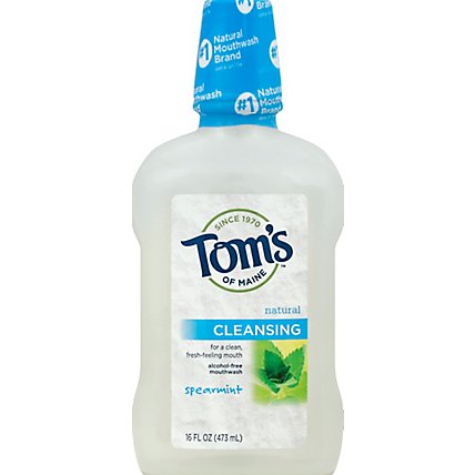 Toms Of Maine Mouthwash Cleansing Spearmint Alcohol-Free - 16 Fl. Oz. - Image 2