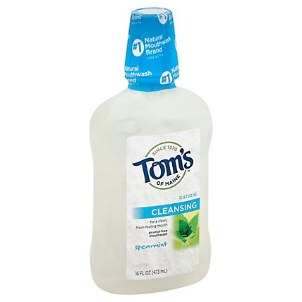 Toms Of Maine Mouthwash Cleansing Spearmint Alcohol-Free - 16 Fl. Oz. - Image 1