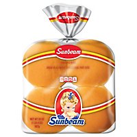 Sunbeam Jumbo Hamburger Buns Enriched White Bread Burger Buns - 8 Count - Image 2