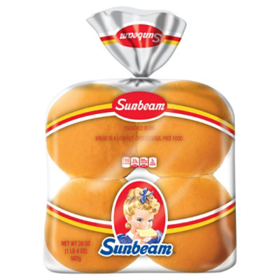 Sunbeam Jumbo Hamburger Buns Enriched White Bread Burger Buns - 8 Count - Image 3