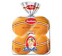 Sunbeam Jumbo Hamburger Buns Enriched White Bread Burger Buns - 8 Count