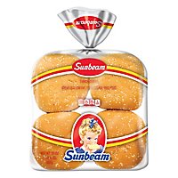 Sunbeam Jumbo Seeded Hamburger Buns Enriched White Bread Sesame Seed Burger Buns - 8 Count - Image 1