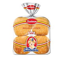Sunbeam Jumbo Seeded Hamburger Buns Enriched White Bread Sesame Seed Burger Buns - 8 Count