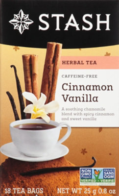 Stash Tea Herbal Caffeine Free Cinnamon Vanilla - 18 Count - Image 1