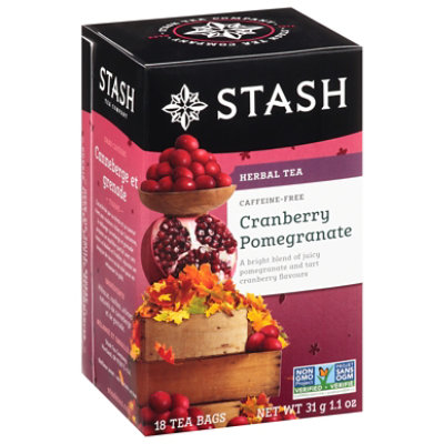 Stash Tea Herbal Caffeine Free Cranberry Pomegranate - 18 Count - Image 1