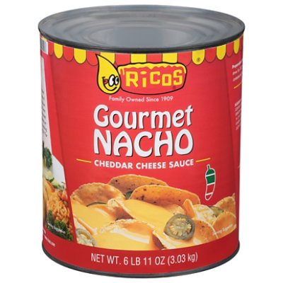 Ricos Sauce Cheese Gourmet Nacho Cheddar Medium Can - 107 Oz - Image 3