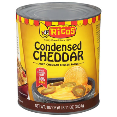 Ricos Sauce Cheese Condensed Aged Cheddar Can - 107 Oz - Image 3