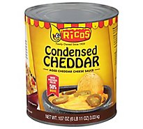 Ricos Sauce Cheese Condensed Aged Cheddar Can - 107 Oz
