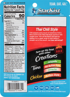 StarKist Tuna Creations Bold Tuna Chunk Light Thai Chili Style - 2.6 Oz - Image 6