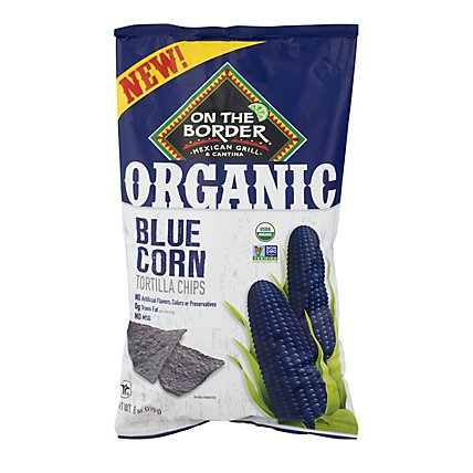 On The Border Organic Blue Corn Chip - 8 Oz - Image 1