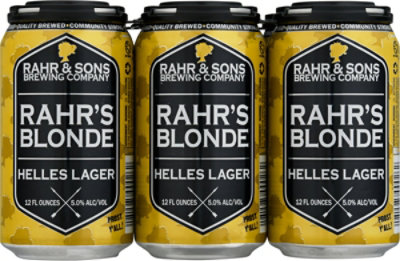 Rahr Blonde In Cans - 6-12 Fl. Oz. - Image 2