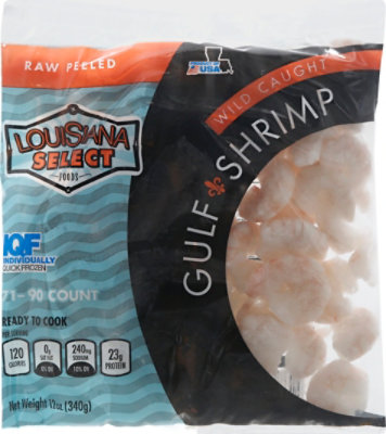 Shrimp Raw 71-90 Count Peeled & Deveined Gulf Frozen - 12 Oz - Image 2