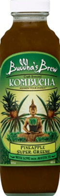 Buddhas Brew Kombucha Pineapple Super Greens - 16 Fl. Oz. - Image 2