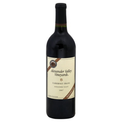 Alexander Valley Cab Franc Wine - 750 Ml - Image 1