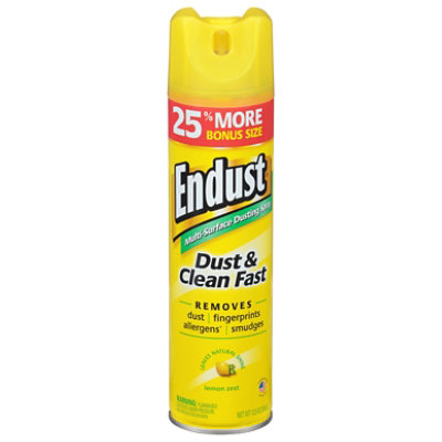 Endust Dusting Spray Multi Surface Natural Shine Lemon Zest - 12.5 Oz - Image 3