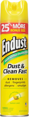 Endust Dusting Spray Multi Surface Natural Shine Lemon Zest - 12.5 Oz - Image 2