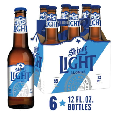 Shiner Blonde Light Beer In Bottles - 6-12 Fl. Oz. - Image 1