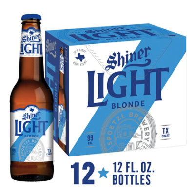 Shiner Blonde Light Beer Bottles - 12-12 Fl. Oz. - Image 1