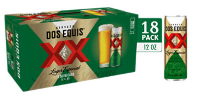 Dos Equis Mexican Lager Beer Cans - 18-12 Fl. Oz. - Image 1