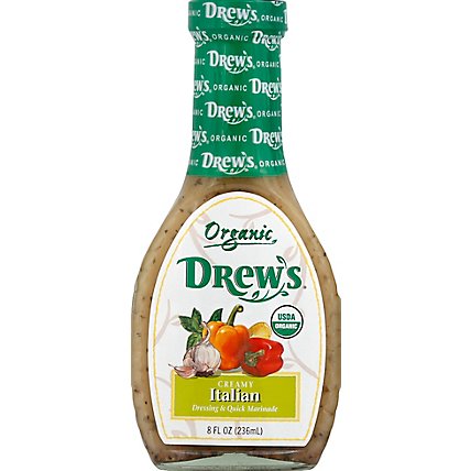 Drews Organic Dressing & Quick Marinade Italian Creamy - 8 Fl. Oz. - Image 2