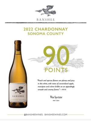 Banshee Sonoma Coast Chardonnay Wine - 750 Ml - Image 3