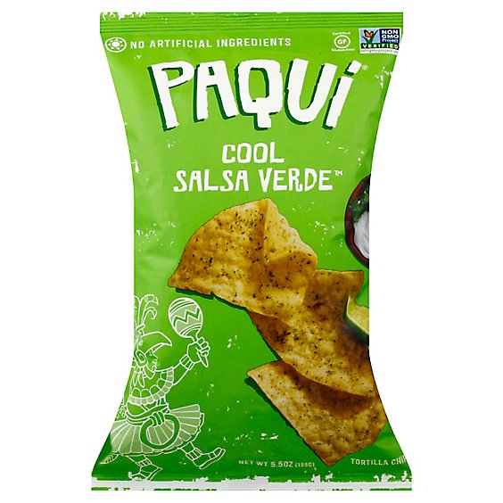 PAQUI Tortilla Chips Cool Salsa Verde - 5.5 Oz