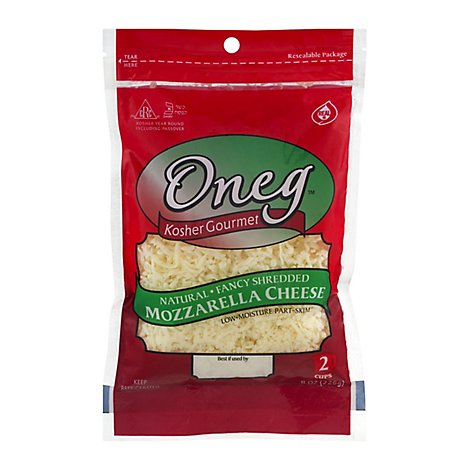Oneg Natural Shredded Mozzarella Cheese - 8 Oz