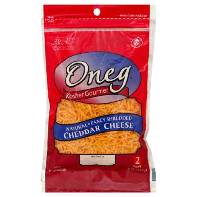 Oneg Natural Shredded Cheddar Cheese - 8 Oz - Image 1