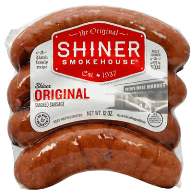 Shiner Smokehouse Original Smoked Sausage Links - 12 Oz - Image 1