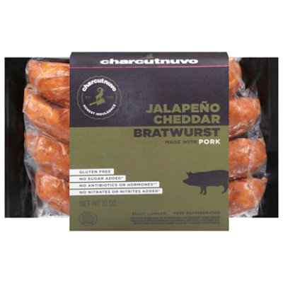 Charcutnuvo Jalapeno Cheddar Bratwurst - 10 Oz.