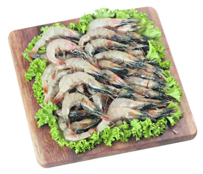 Seafood Counter Shrimp Raw 26-30 Ct Head On Previously Frozen Service Case - 2.50 LB - Image 1