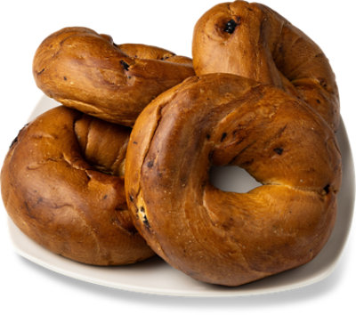 Bakery Bagels Cinnamon Raisin Large - 4 Count - Image 1