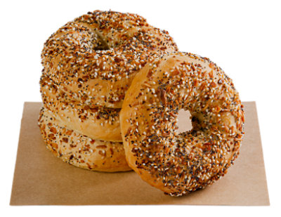 Bakery Bagels Everything Large - 4 Count - Image 1