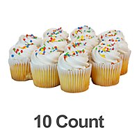 Bakery Cupcake Whites With White Icing 10 Count - Each