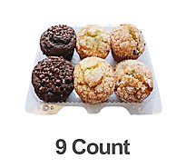 Bakery Muffins 9 Count Chocolate Cranberry Blue - Each
