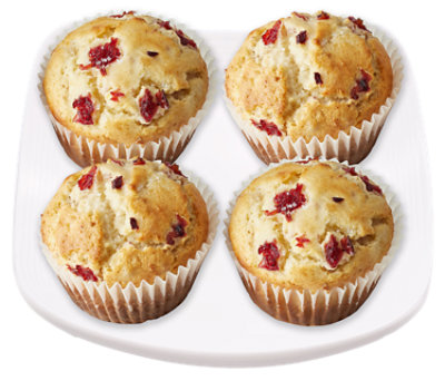 Bakery Cranberry Orange Muffins 4 Count -Each