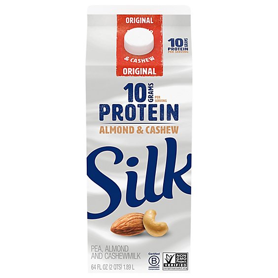 Silk Protein Dairy Free Original Pea Almond & Cashew Milk - 0.5 Gallon