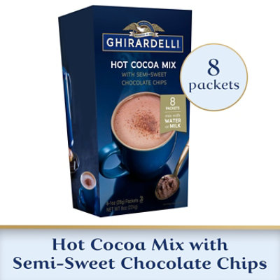 Ghirardelli Hot Cocoa Mix With Semi Sweet Chocolate Chips - 8 Oz