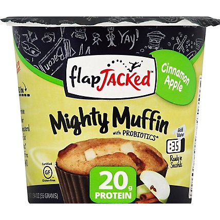 FlapJacked Mighty Muffins Cinnamon Apple - 1.94 Oz - Image 2