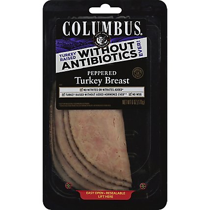Columbus Peppered Turkey Breast Vp - 6 Oz - Image 2
