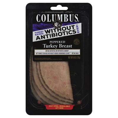 Columbus Peppered Turkey Breast Vp - 6 Oz